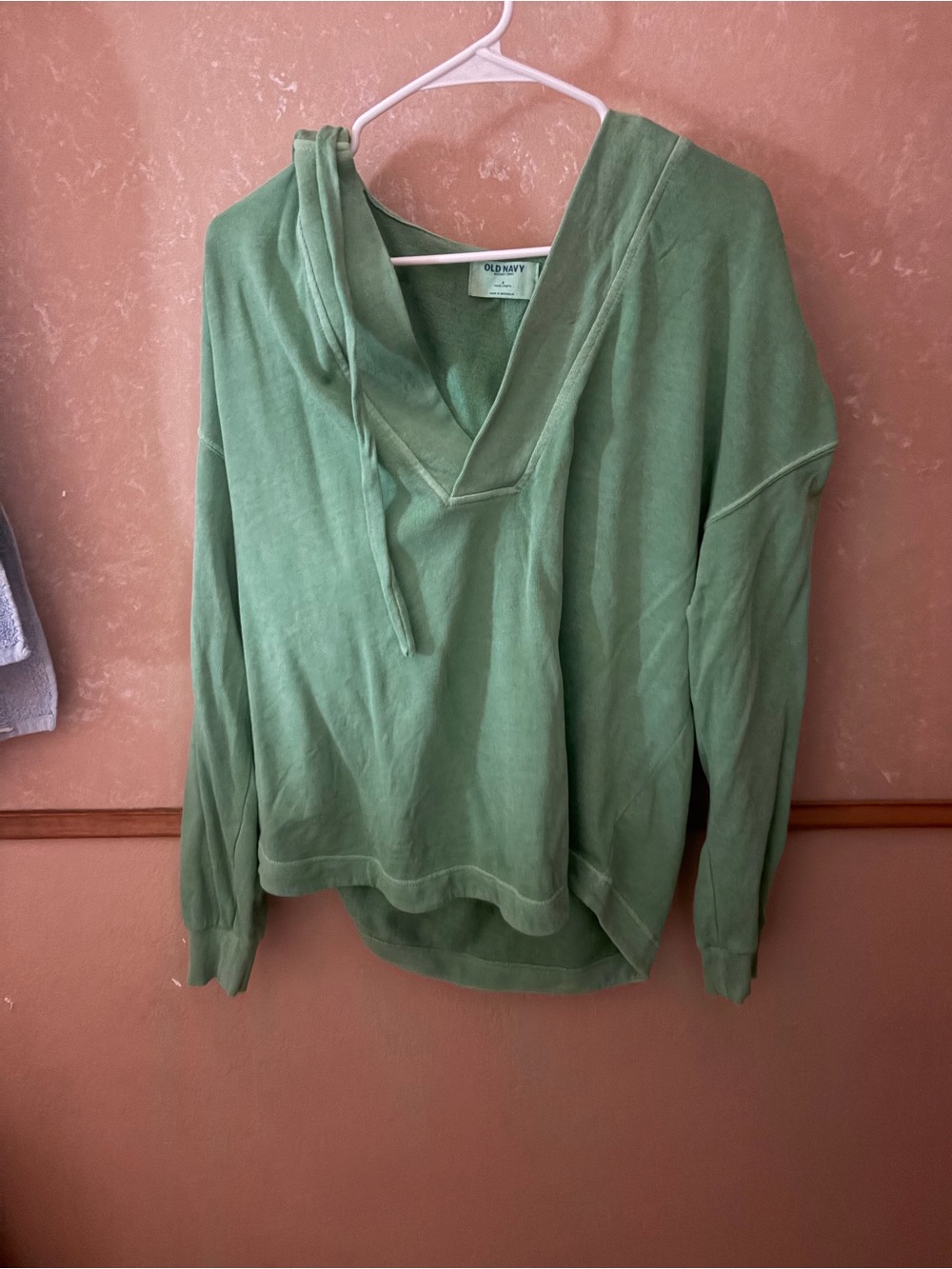 Old Navy Women's Sage Green Hooded Sweater